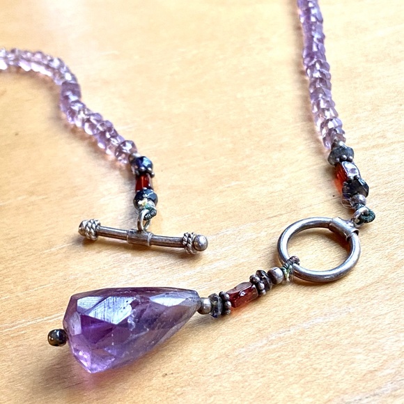 Amethyst bead necklace - Picture 2 of 7